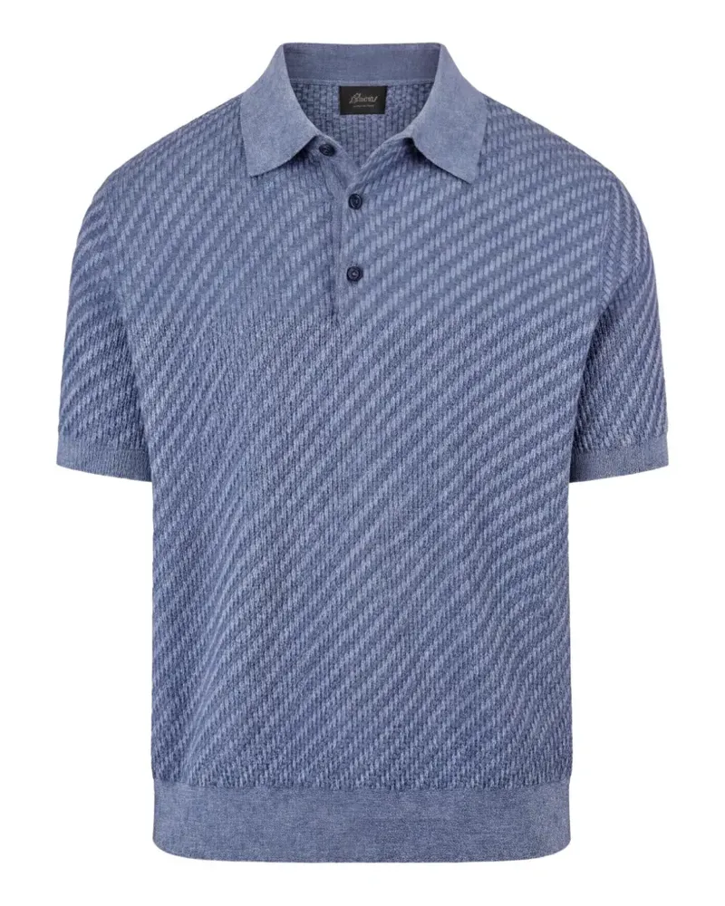 Brioni Pullover mit Chevron-Muster - Blau Blau