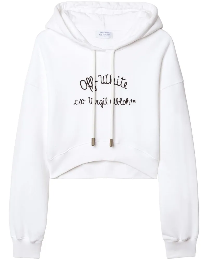OFF-WHITE Hoodie mit Logo-Stickerei - Weiß Weiß