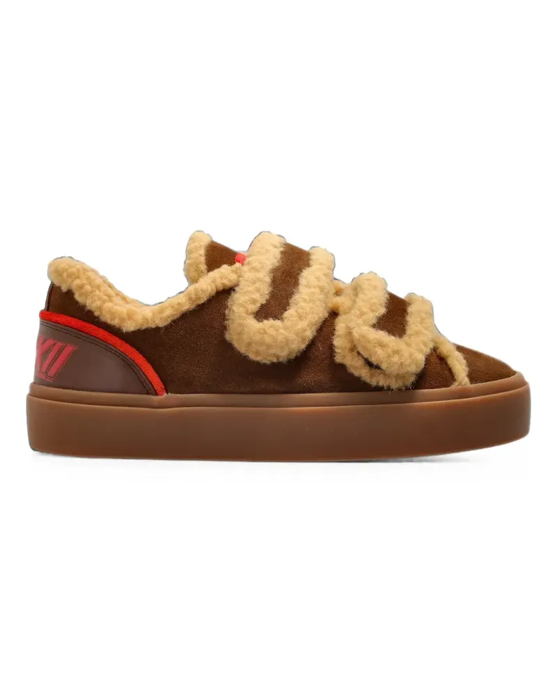 INUIKII Lila Shearling Low leather sneakers - Braun Braun