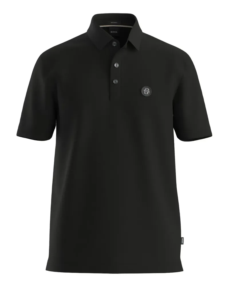 HUGO BOSS Poloshirt mit Knopfleiste - Schwarz Schwarz
