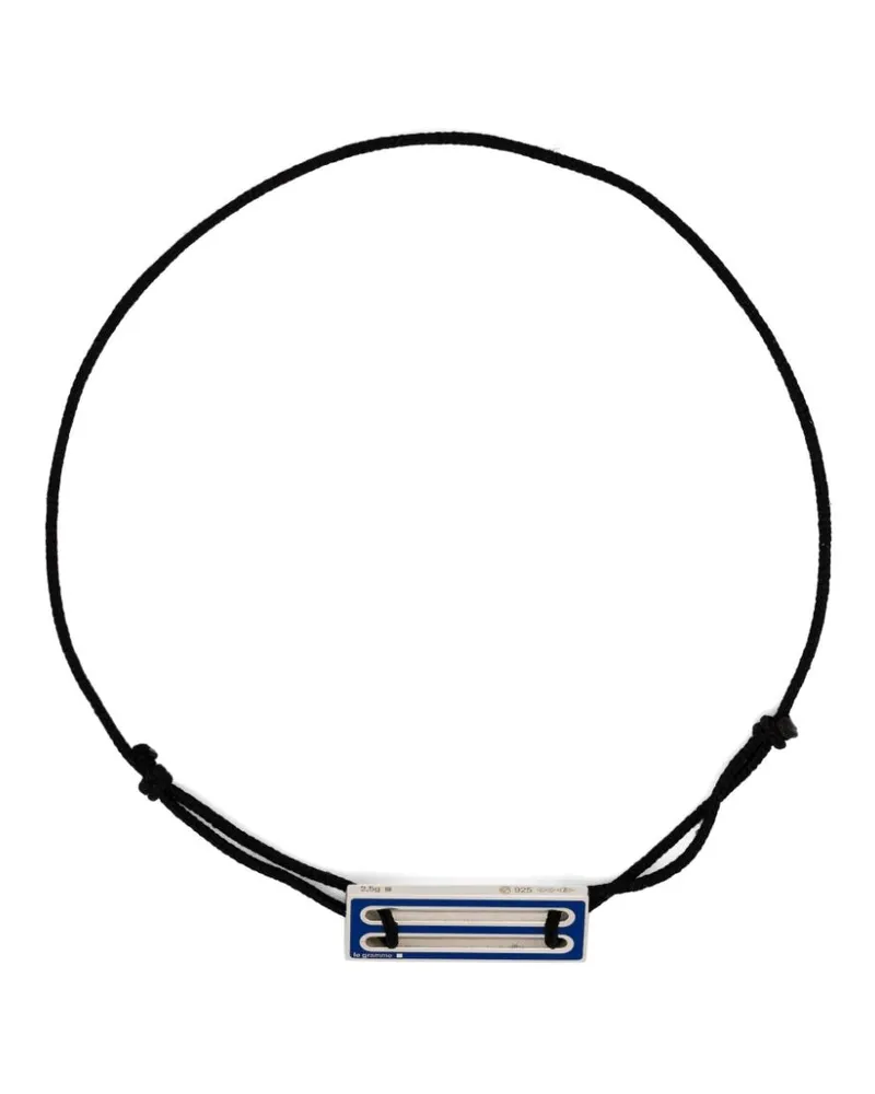 Le Gramme Lackiertes 2,5g Kordelarmband - Blau Blau