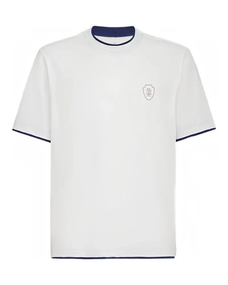 Brunello Cucinelli Klassisches T-Shirt - Weiß Weiß