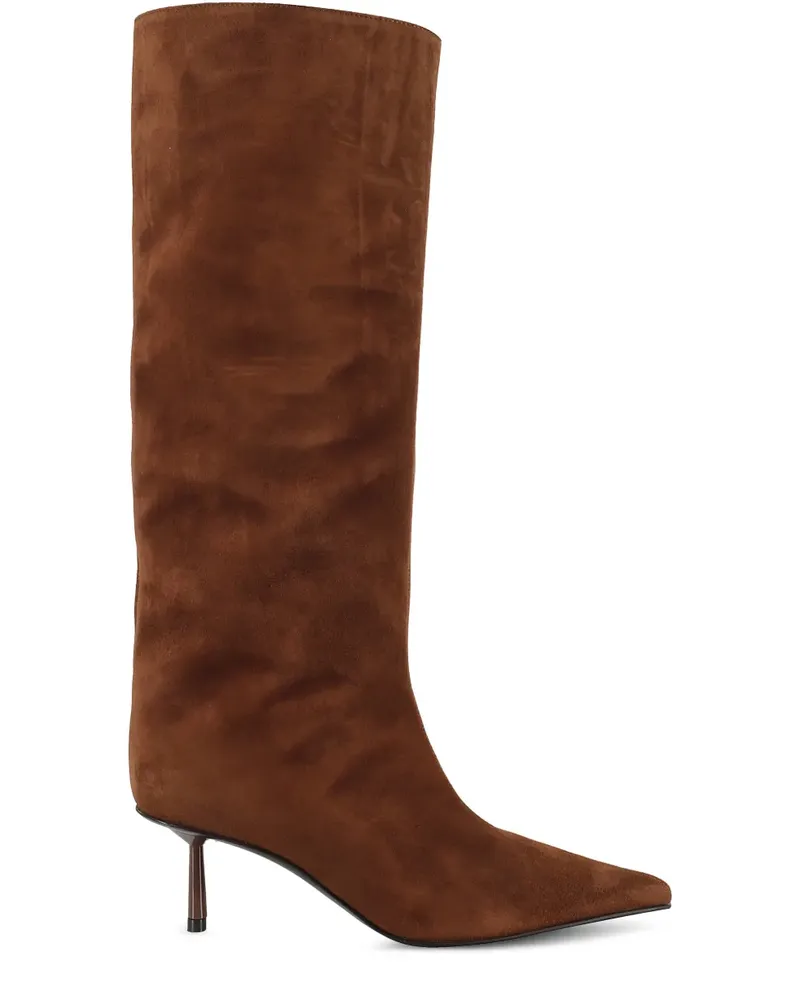 Le Silla Kniehohe Wildlederstiefel 100mm - Braun Braun