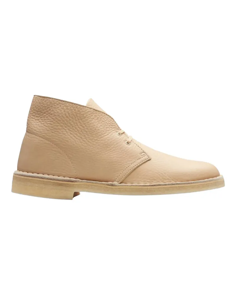 Clarks Originals Desert pebble-grain leather boots - Nude Nude