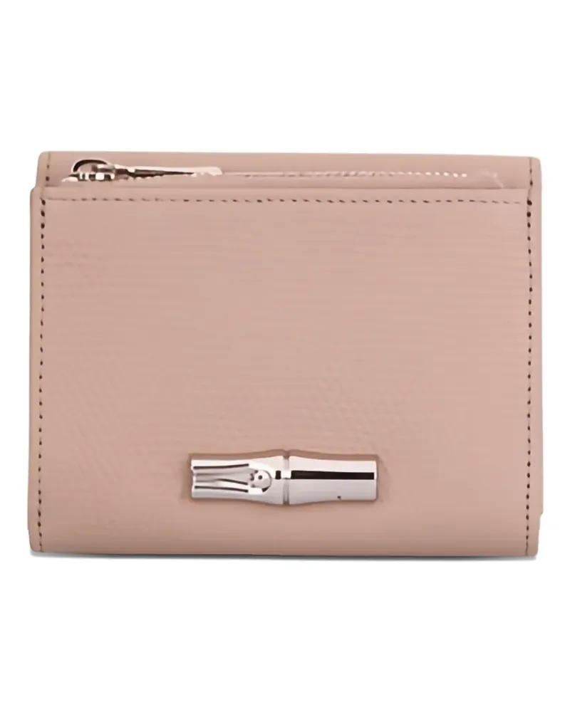 Longchamp Le Roseau leather wallet - Rosa Rosa