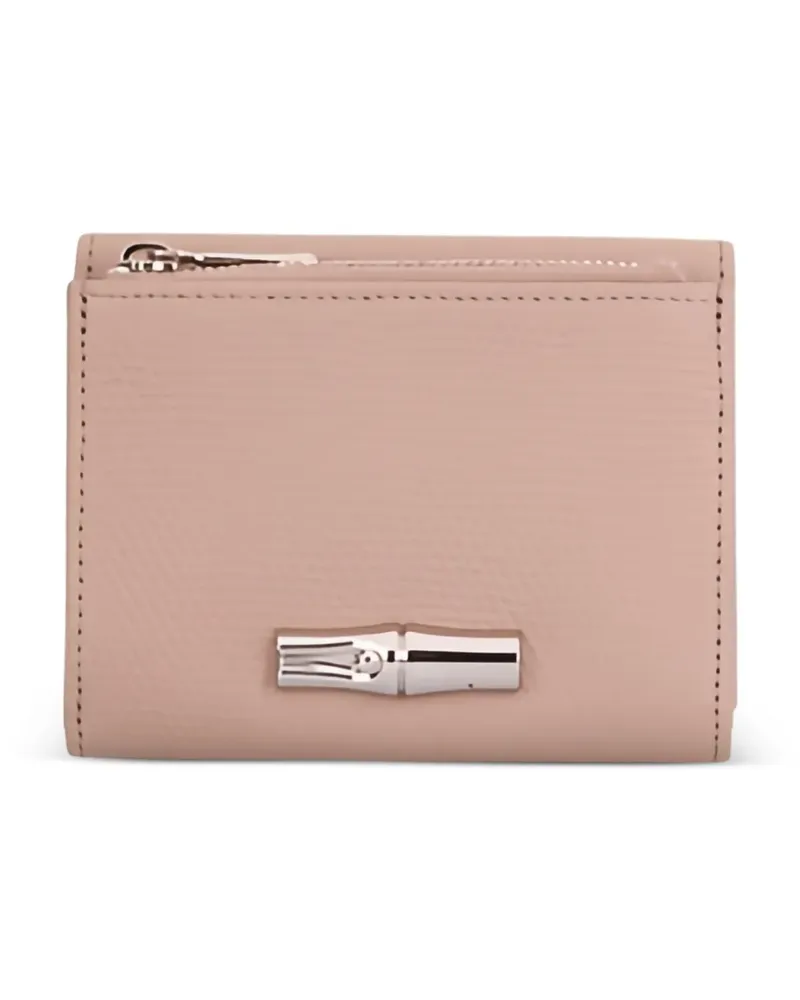 Longchamp Le Roseau leather wallet - Rosa Rosa