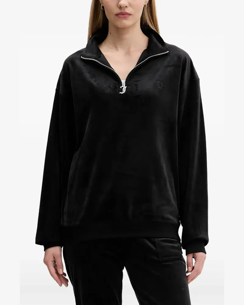 Juicy Couture zip-up logo sweater - Schwarz Schwarz