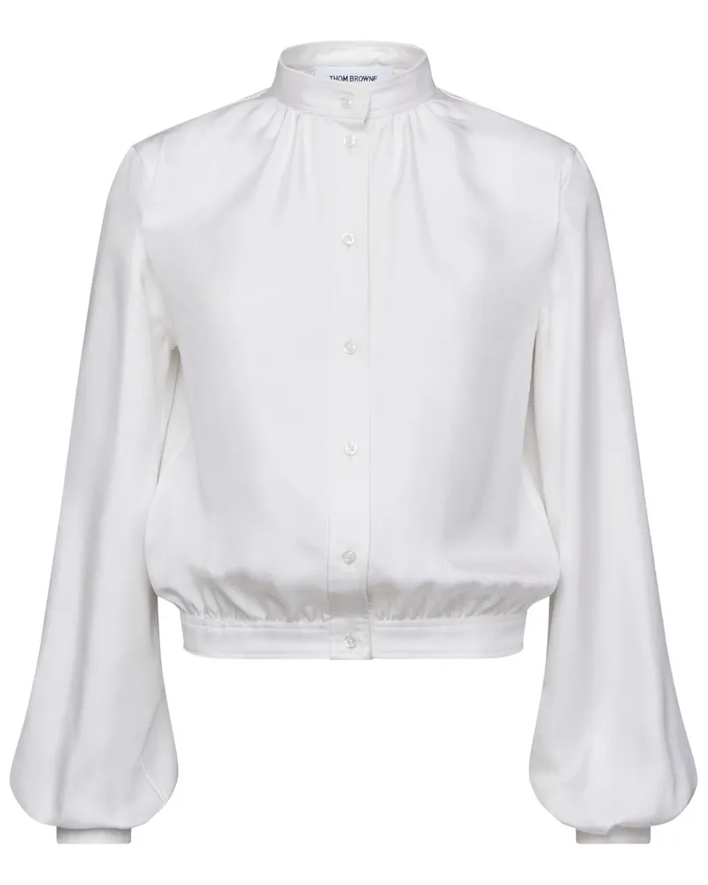 Thom Browne Hemd aus Seide - Weiß Weiß