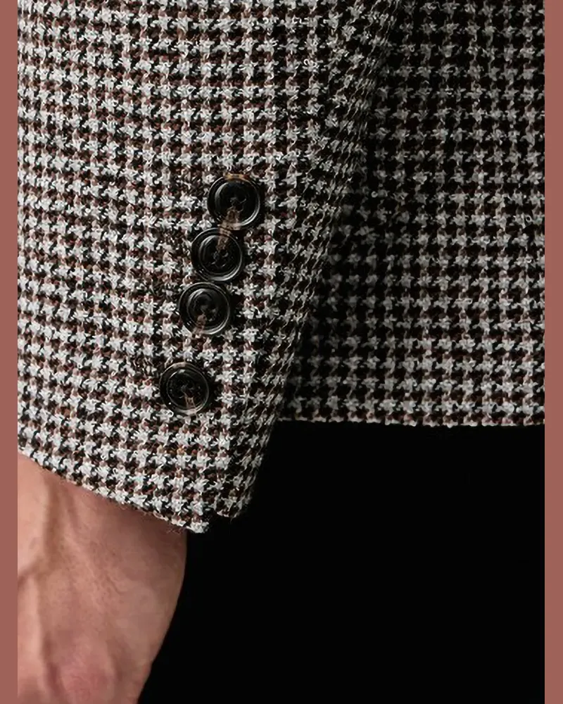 JOOP! houndstooth-pattern single-breasted blazer - Braun Braun