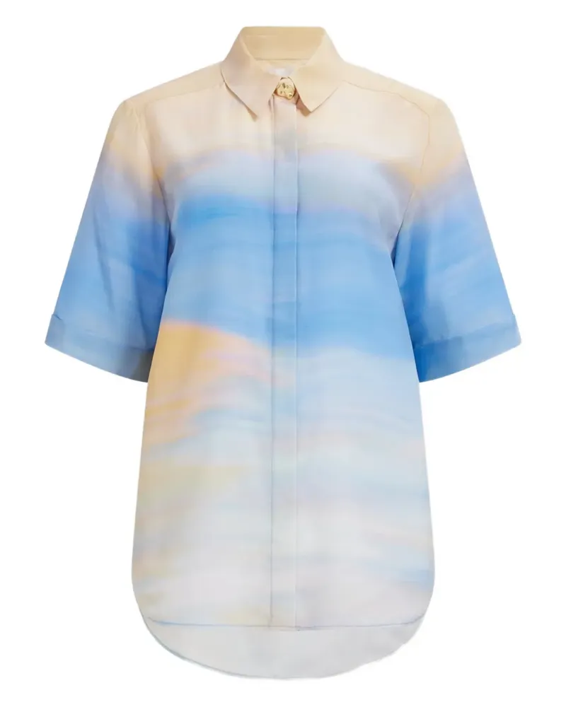 Aje. Avalon short-sleeve shirt - Blau Blau