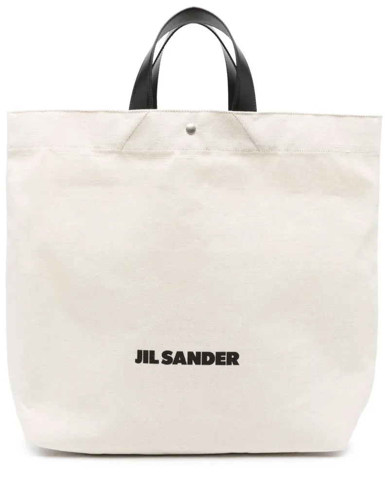 Jil Sander Shopper mit Logo-Print - Nude Nude