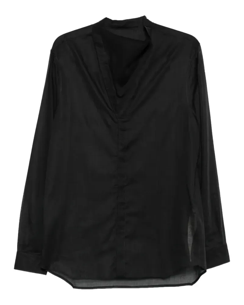 Rick Owens Island sheer-panel shirt - Schwarz Schwarz