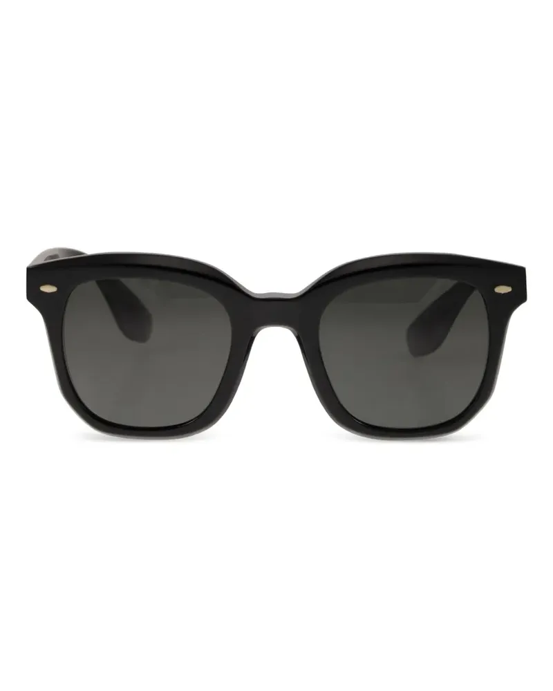 Brunello Cucinelli Sonnenbrille mit rundem Gestell - Schwarz Schwarz