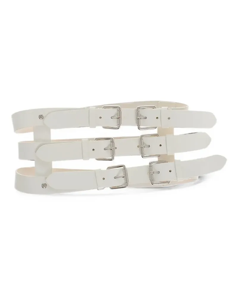 Dsquared2 leather bustier belt - Weiß Weiß