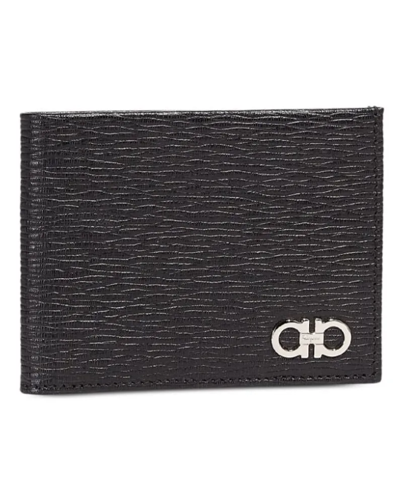 Ferragamo Portemonnaie mit Gancini-Schild - Schwarz Schwarz