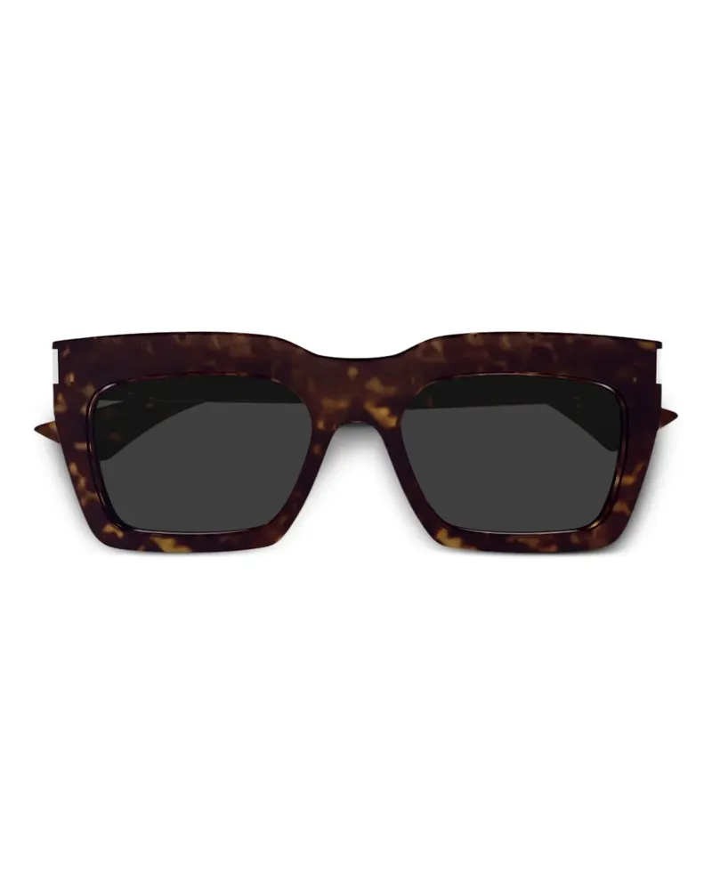 Saint Laurent Sonnenbrille mit eckigem Gestell - Braun Braun