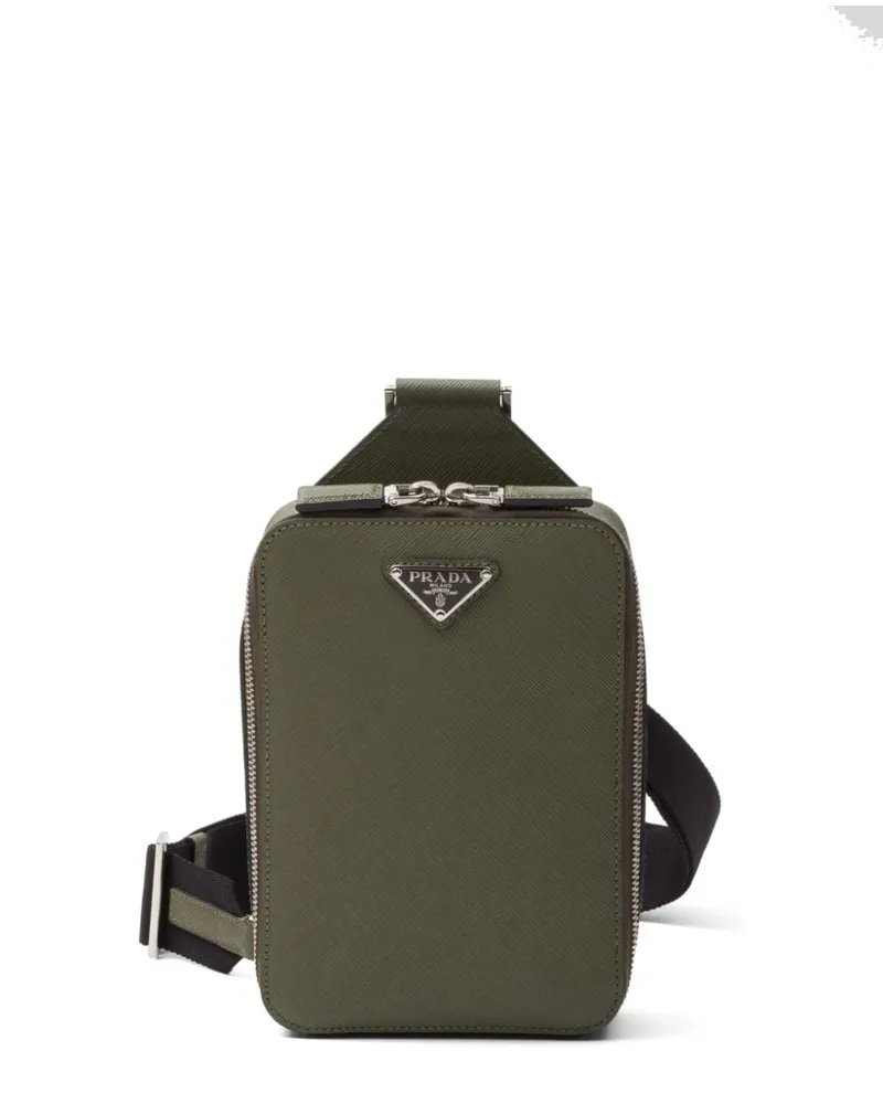 Prada Brique Schultertasche - Grün Grün