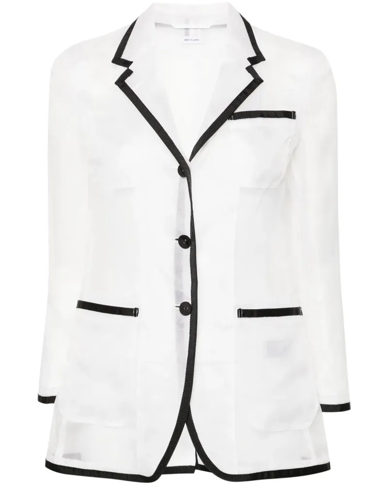 Thom Browne Semi-transparenter Organza-Blazer - Nude Nude