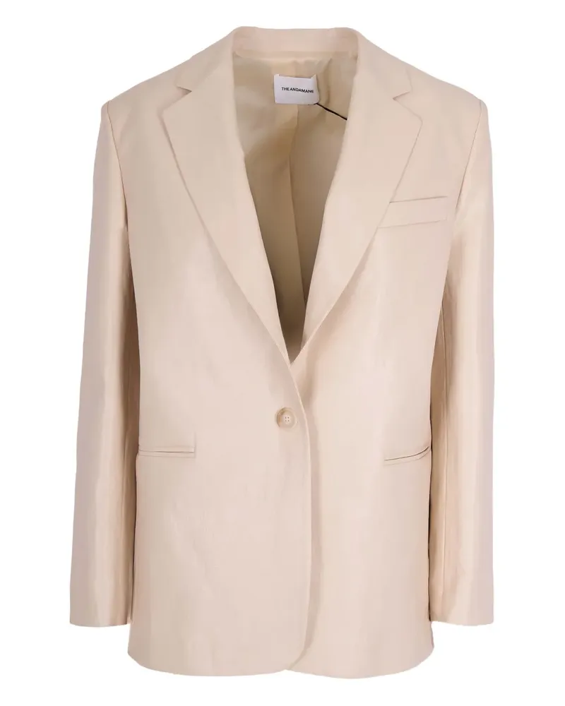 ANDAMANE notched-lapel jacket - Nude Nude