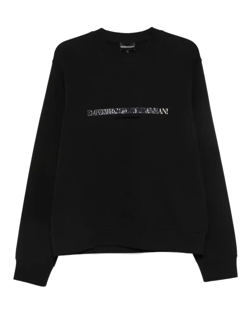 Emporio Armani Sweatshirt mit Logo-Print - Schwarz Schwarz