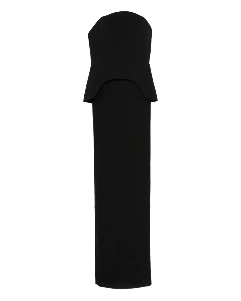 Solace London Kesi pleated maxi dress - Schwarz Schwarz