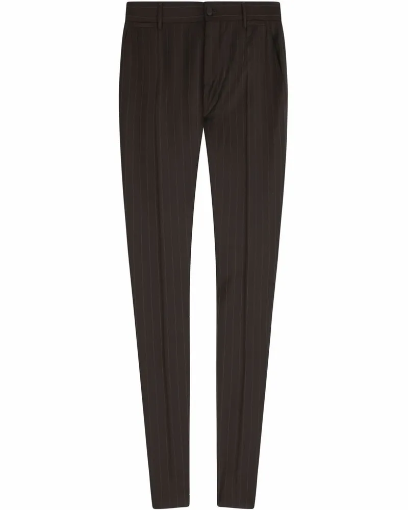 Dolce & Gabbana Klassische Hose mit Nadelstreifen - Schwarz Schwarz