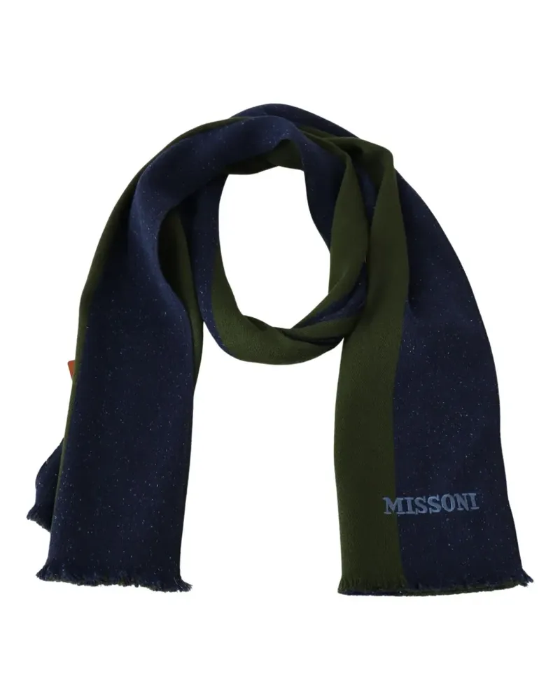 Missoni Schal mit Logo-Stickerei - Blau Blau