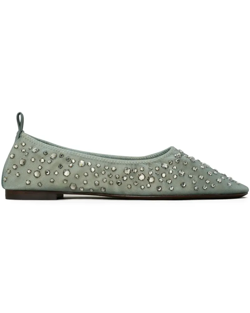 Tory Burch Ballerinas mit Kristallen - Blau Blau