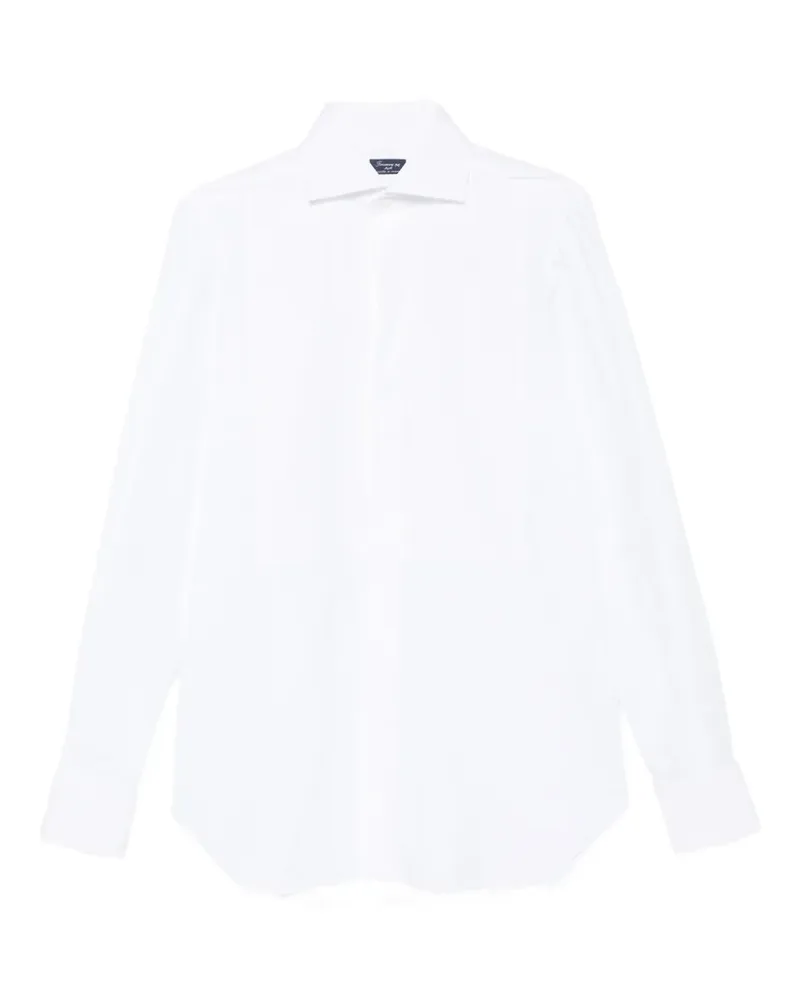 Finamore 1925 pleated-texture shirt - Weiß Weiß