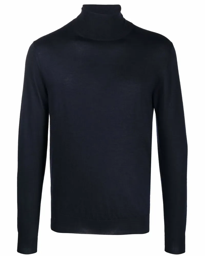 Fedeli Gestrickter Rollkragenpullover - Blau Blau