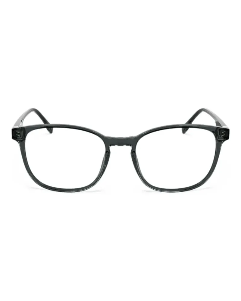 Lacoste Eckige Brille mit Logo-Schild - Grau Grau