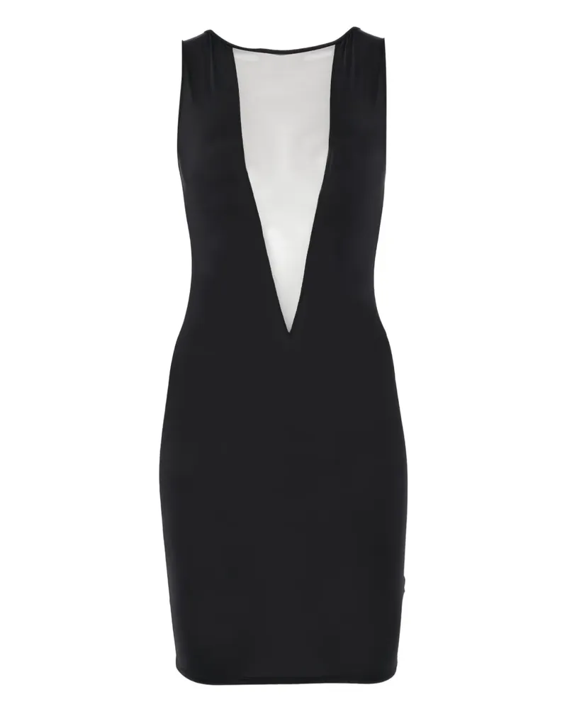 Maison Close Minuit Minikleid mit V-Ausschnitt - Schwarz Schwarz