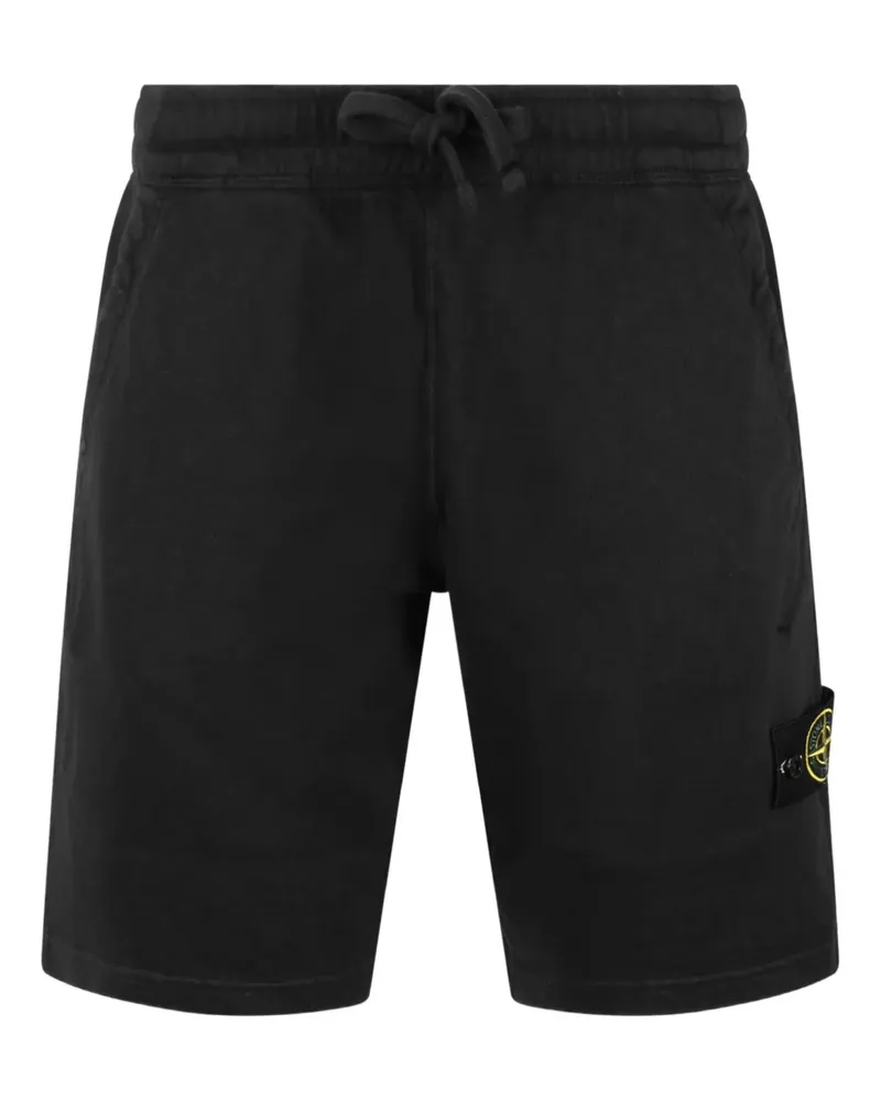 Stone Island Shorts mit Kompass-Patch - Schwarz Schwarz