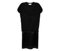 Besticktes Kleid - Schwarz