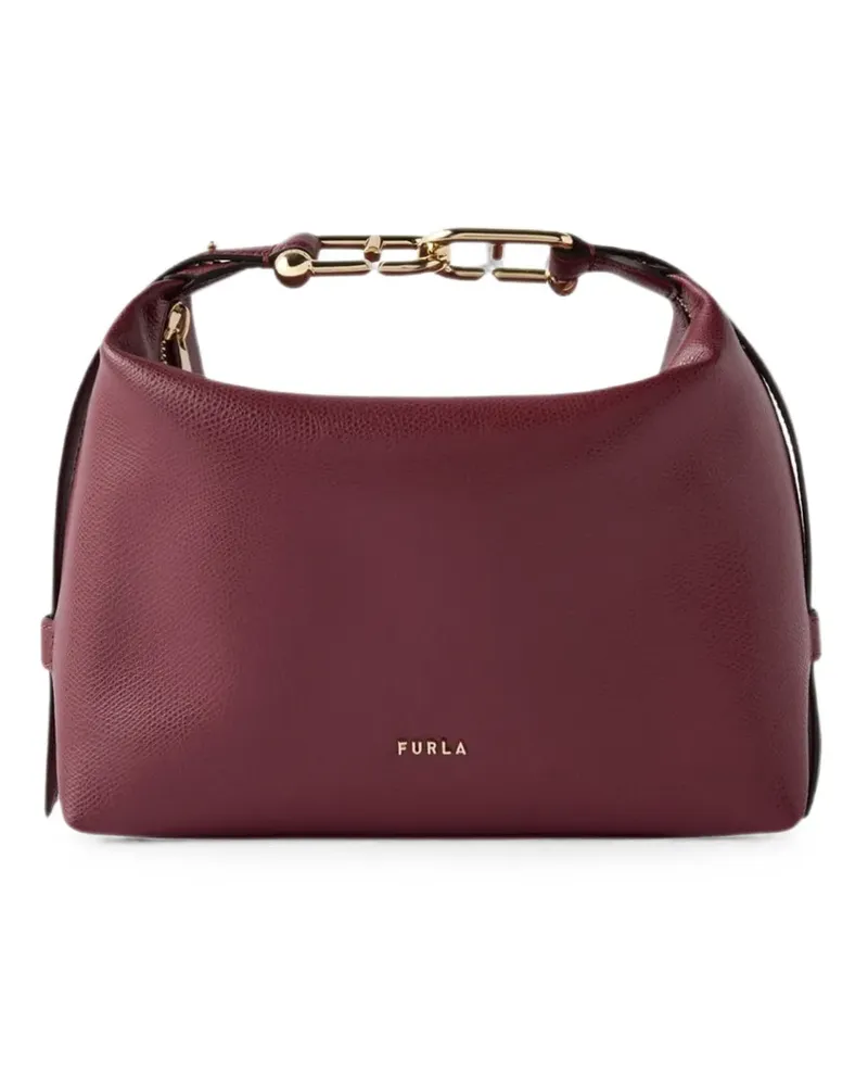 Furla Tonie Schultertasche aus strukturiertem Leder - Rot Rot