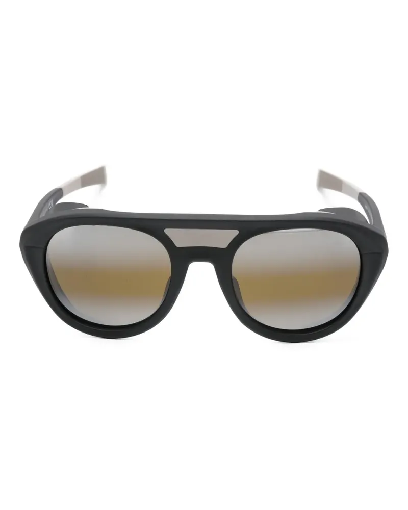 Vuarnet Runde Ice 04 Sonnenbrille mit Seitenschutz - Schwarz Schwarz