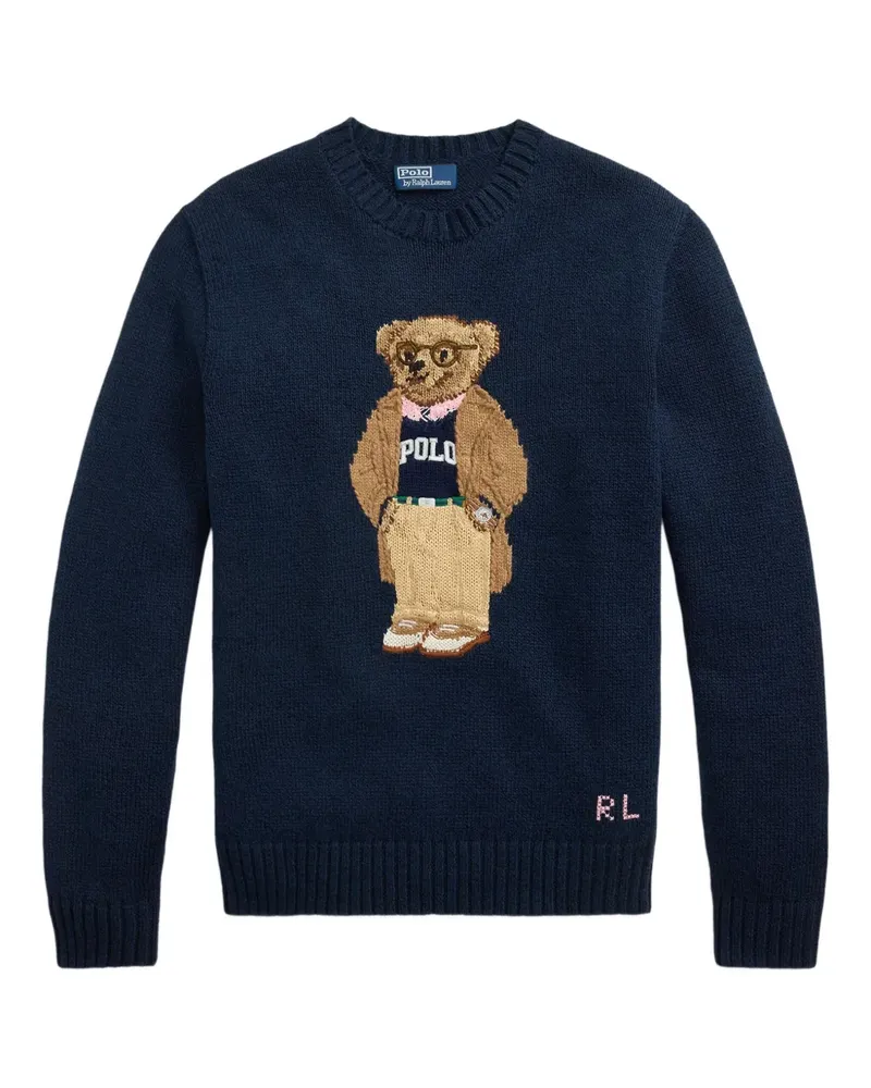 Ralph Lauren Sweatshirt mit Polo Bear - Blau Blau