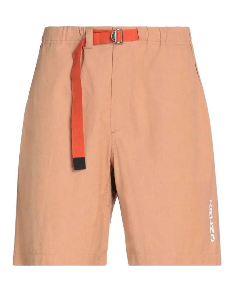 Kenzo belted logo-print bermuda shorts - Braun Braun