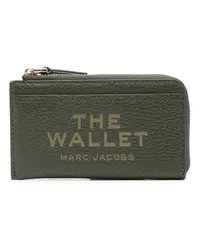 Marc Jacobs The Leather Portemonnaie mit Reißverschluss Grün