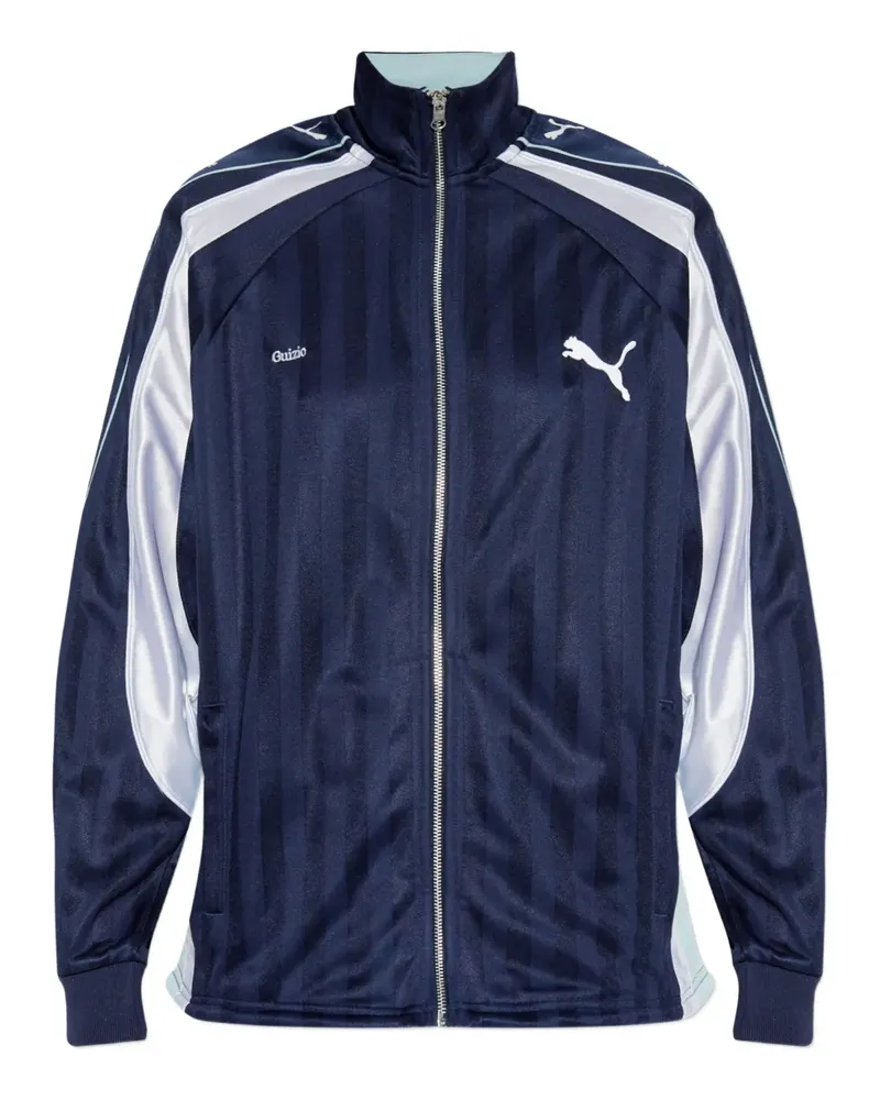 Puma Gestreiftes Sweatshirt mit Reißverschluss - Blau Blau