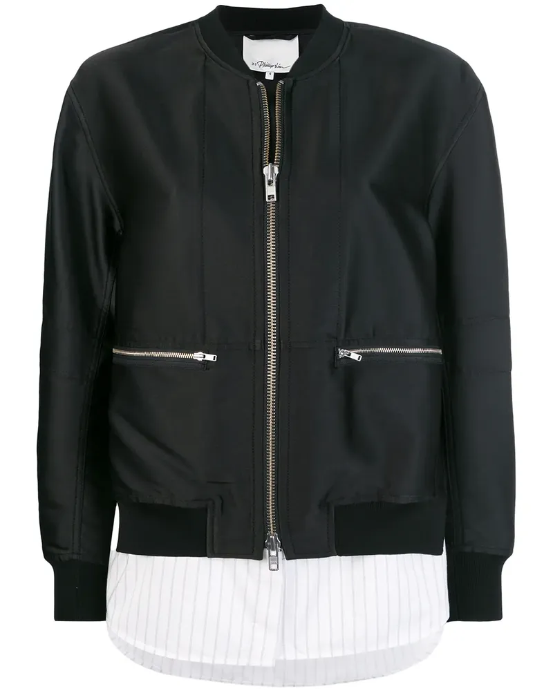 3.1 phillip lim Klassische Bomberjacke - Schwarz Schwarz