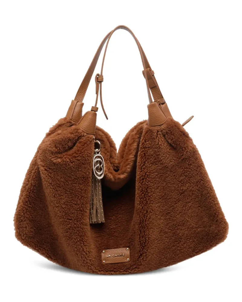 LA CARRIE Teddy' Schultertasche - Braun Braun