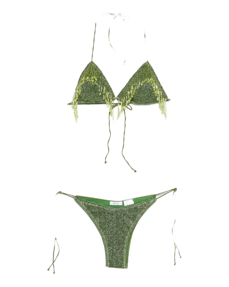 Oséree Lumière 20s Pearls beaded bikini set - Grün Grün