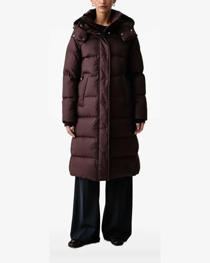 Marc O'Polo quilted hooded oversized coat - Rot Rot