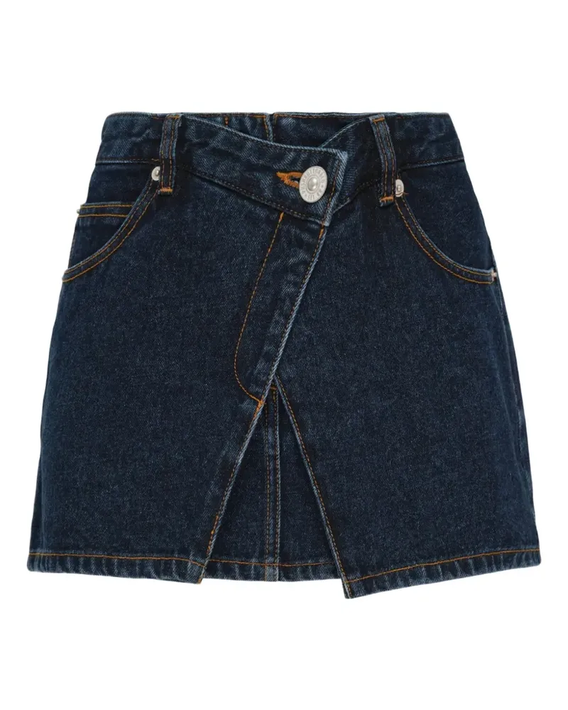 pushBUTTON asymmetric-front denim mini skirt - Blau Blau