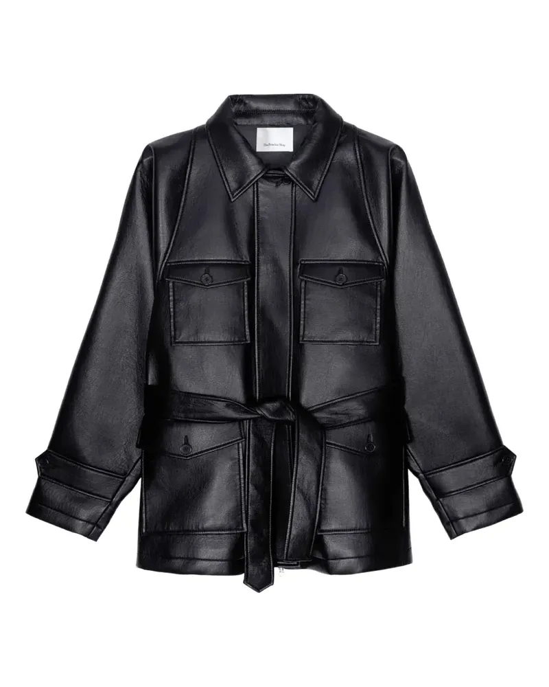 FRANKIE Shop Kelia faux-leather padded utility jacket - black - Schwarz Schwarz