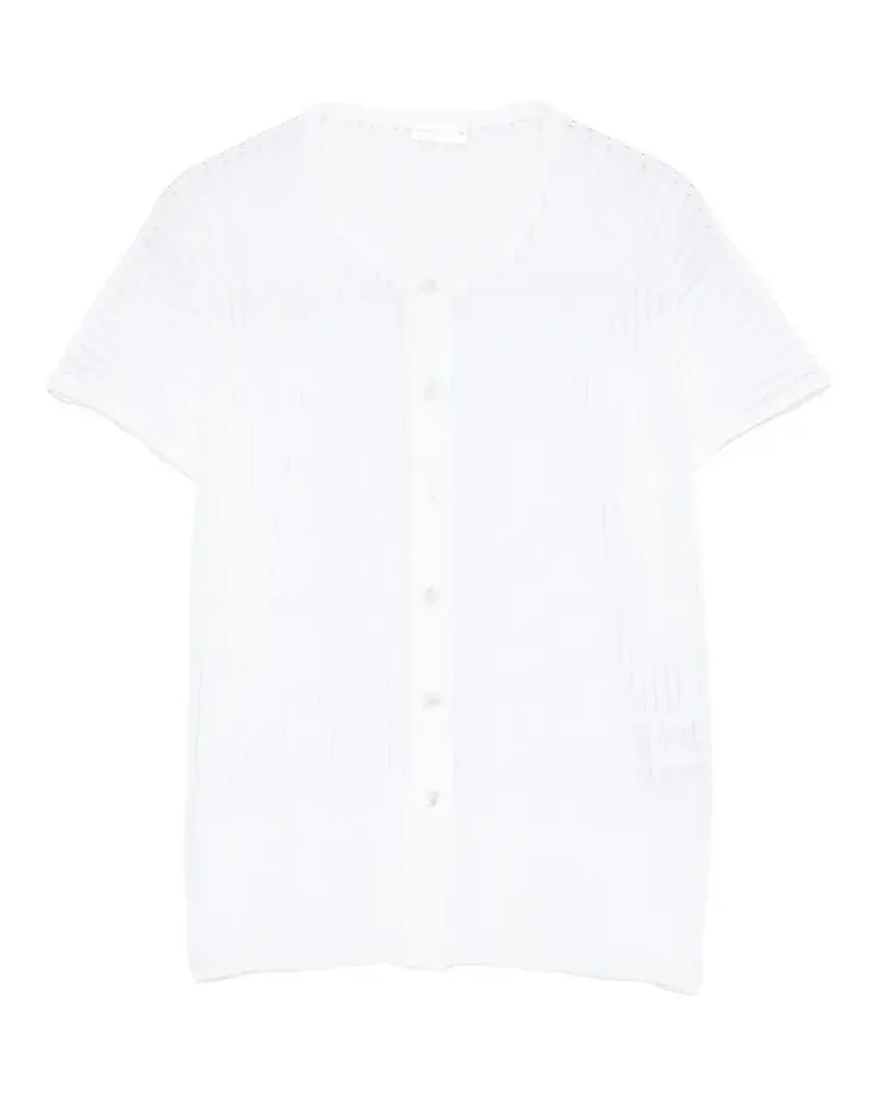 Roberto Collina ribbed buttoned shirt - Weiß Weiß