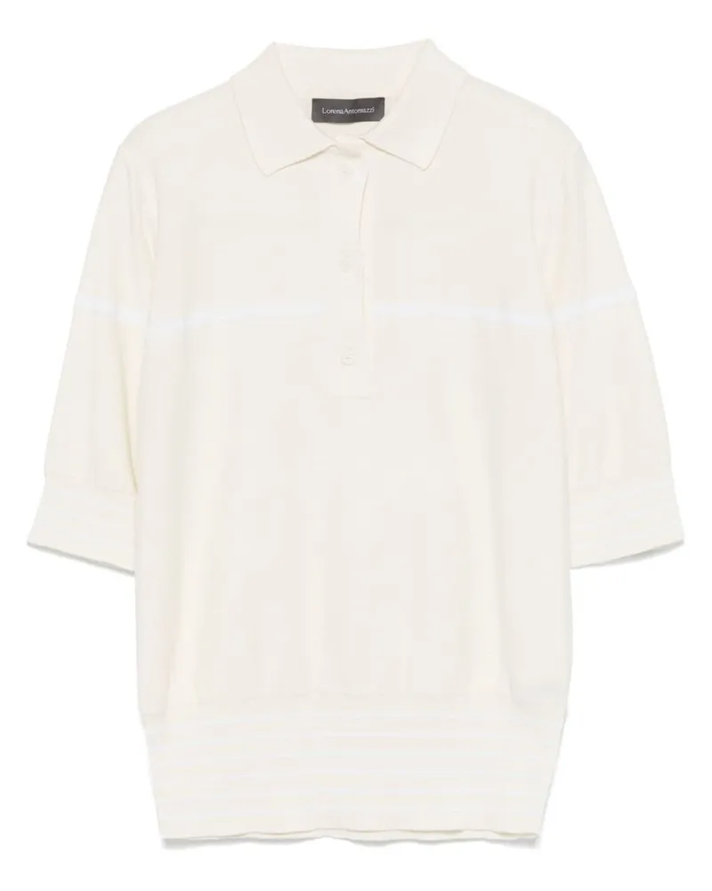 Lorena Antoniazzi Gestricktes Poloshirt - Weiß Weiß