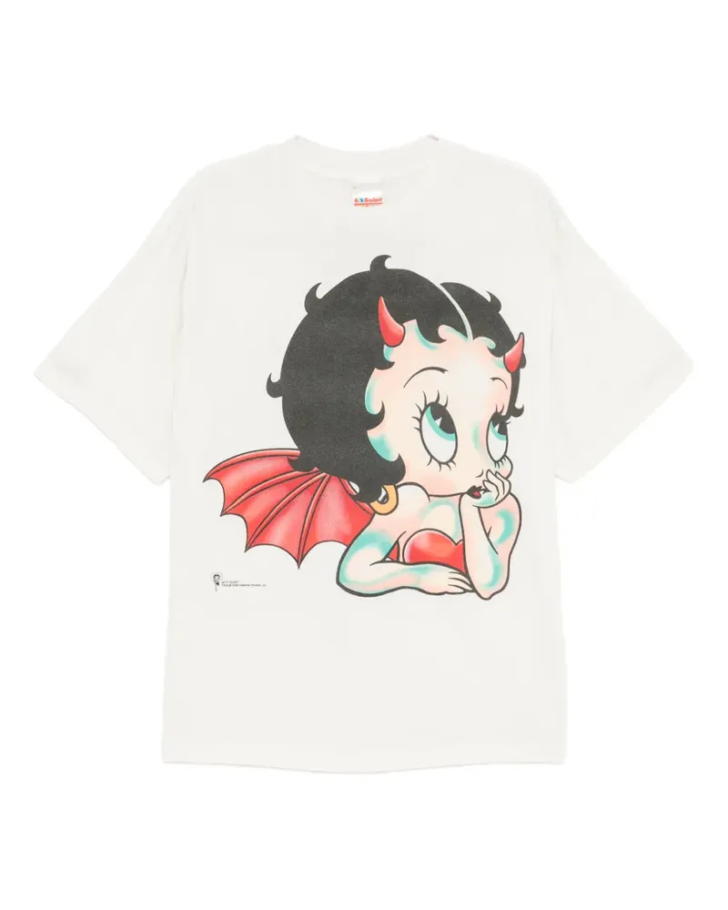 SAINT MXXXXXX Betty T-Shirt mit Boop-Print - Weiß Weiß