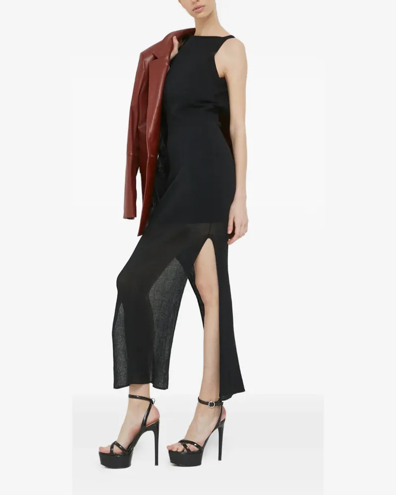 HUGO BOSS backless side-slit maxi dress - Schwarz Schwarz